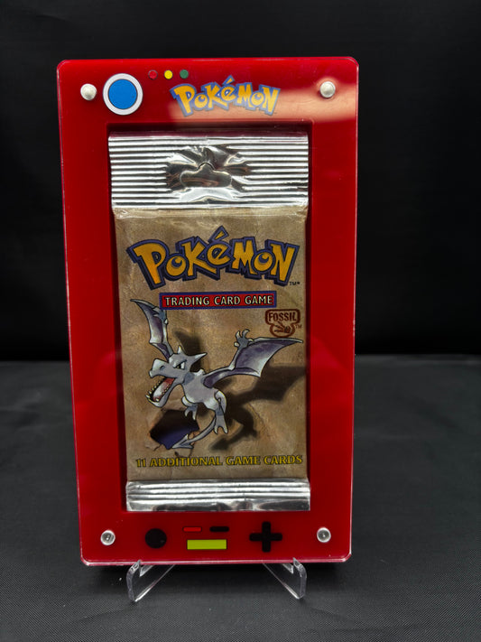 Pokemon Fossil Long Crimp Unlimited Booster Pack | FACTORY SEALED | 1999 WOTC | With Case!!