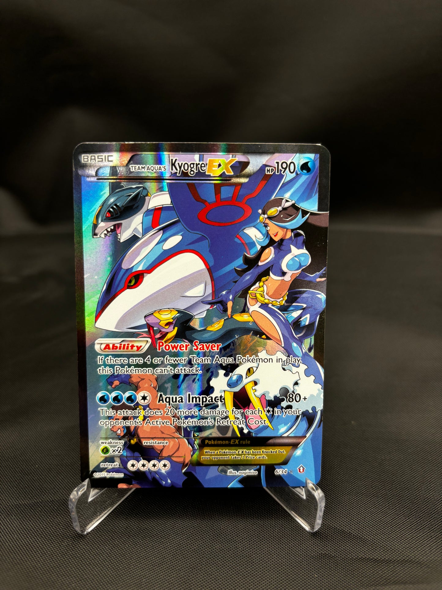 Team Aqua's Kyogre EX - Double Crisis (DCR)