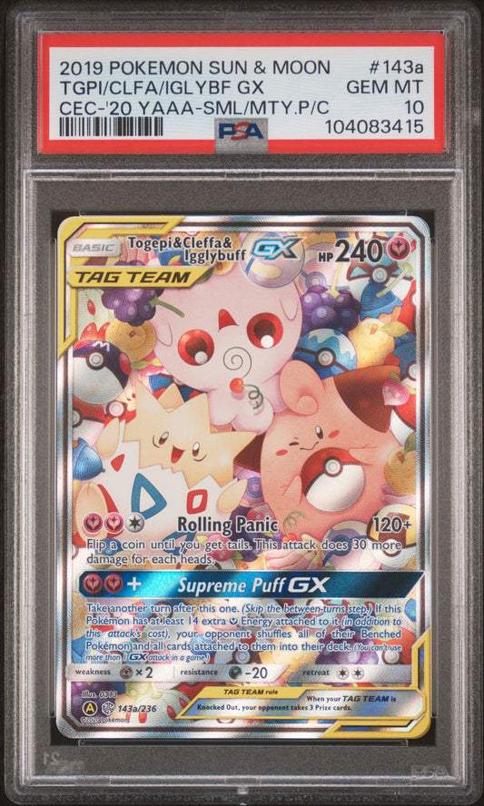 Togepi & Cleffa & Igglybuff #143a - PSA 10
